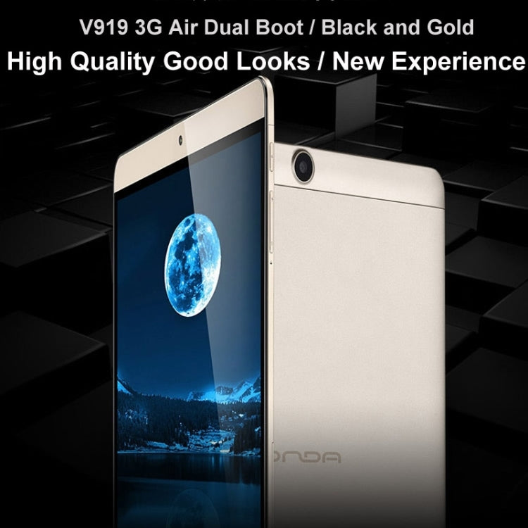 ONDA V919 Air Dual OS, 2GB+32GB, 9.7 inch Windows 10 & Android 4.4 Intel Bay Trail-T Z3735F Quad Core 1.33-1.83GHz, CE FCC ROHS WEEE Certification(Gold)