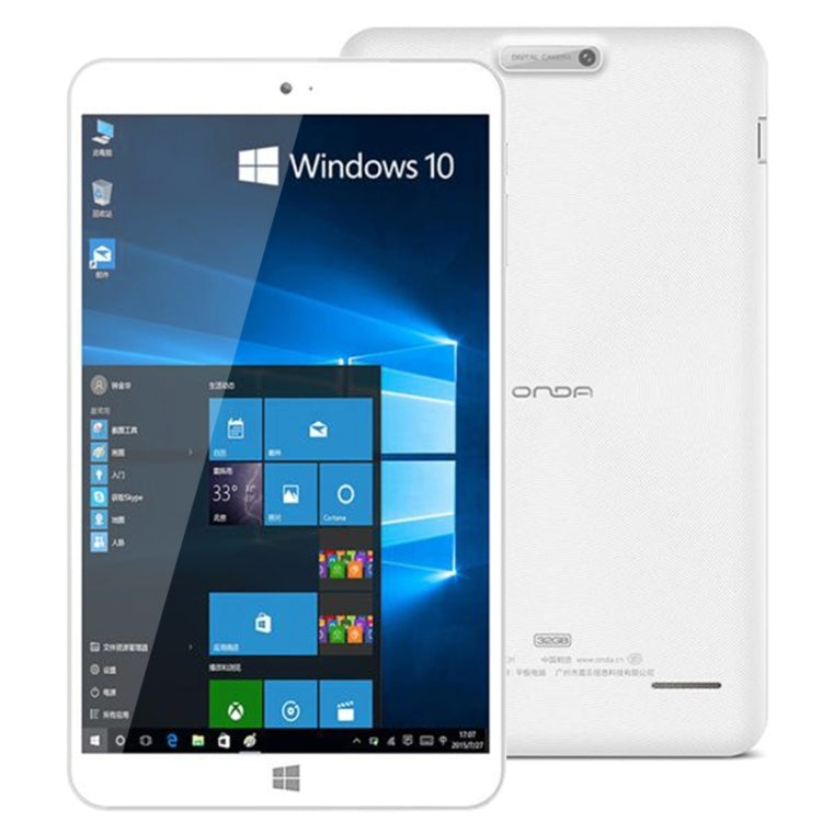 ONDA V820w CH Tablet PC 32GB, 8.0 inch Windows 10, CPU: Intel Cherry Trail Atom X5 z8300 Quad Core up to 1.84GHz, RAM: 2GB, CE FCC ROHS WEEE Certification(White)