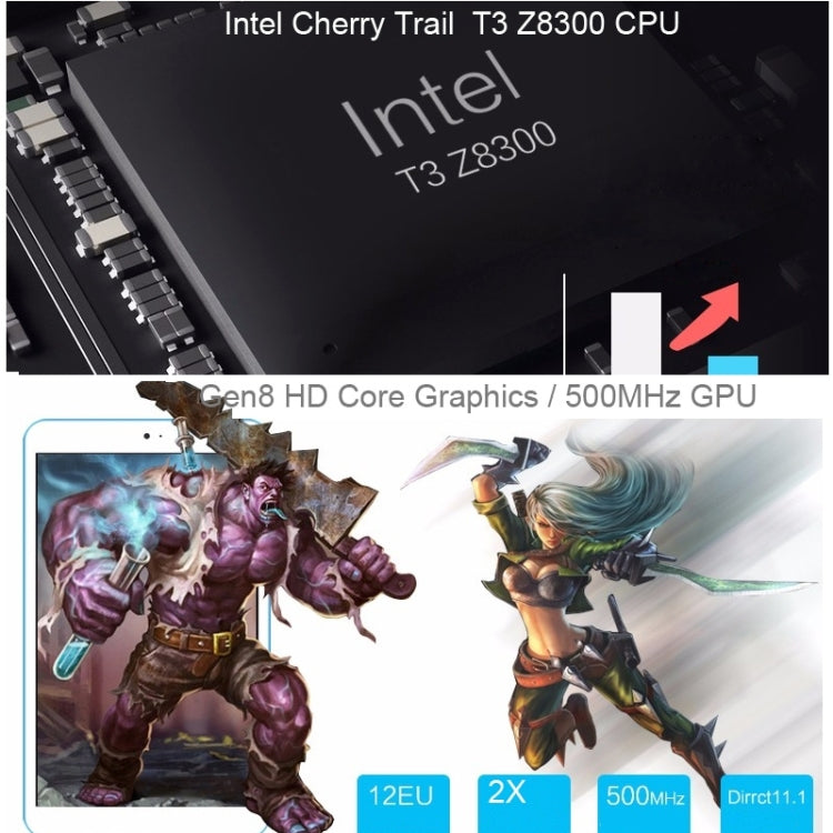 Colorfly i820 Speed Tablet PC 32GB, 8.0 inch Windows 10, Intel Atom x5-Z8300 Quad Core 1.44GHz, RAM: 2GB
