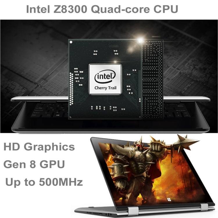 ONDA OBOOK11 Dual OS NetBook PC 64GB, 11.6 inch Android 5.1 & Windows 10, Intel Z8300 Quad-core 1.44GHz-1.84GHz, RAM: 4GB, CE FCC ROHS WEEE Certification(Grey)