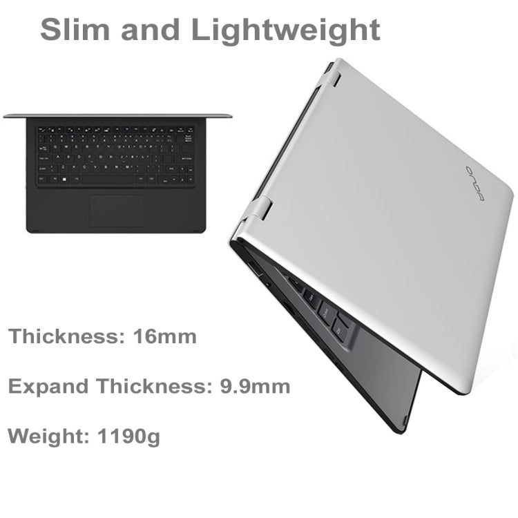 ONDA OBOOK11 Dual OS NetBook PC 64GB, 11.6 inch Android 5.1 & Windows 10, Intel Z8300 Quad-core 1.44GHz-1.84GHz, RAM: 4GB, CE FCC ROHS WEEE Certification(Grey)