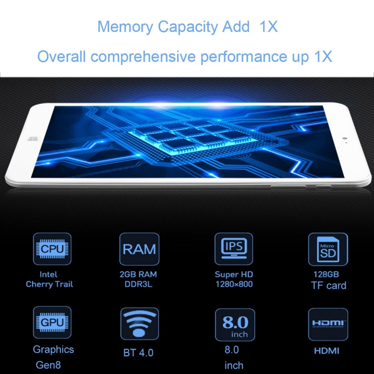 ONDA V820w CH Dual Boot, 2GB+32GB, CE / FCC / ROHS / WEEE Certificated, 8.0 inch, Windows 10 & Android, Intel Cherry Trail Atom z8300 Quad Core up to 1.84GHz, without Google Play
