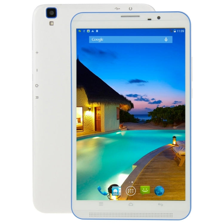 I801 Tablet PC 16GB, 8 inch Android 4.4.2, MT6582 Quad Core 1.3GHz, RAM: 1GB, Dual SIM(White)
