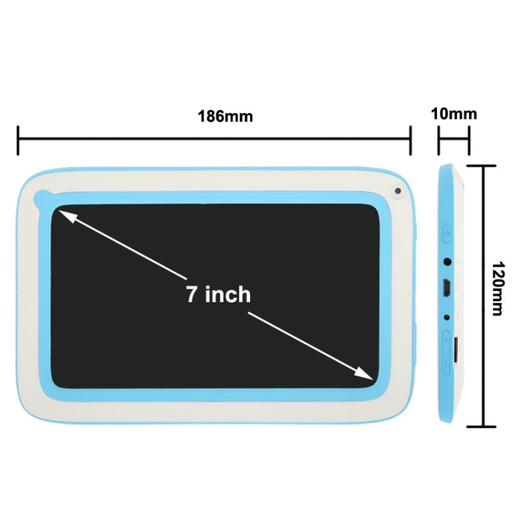 Kids Education Tablet PC, 7.0 inch, 512MB+4GB, Android 4.1 RK2926 Dual Core 1.2GHz(Blue)
