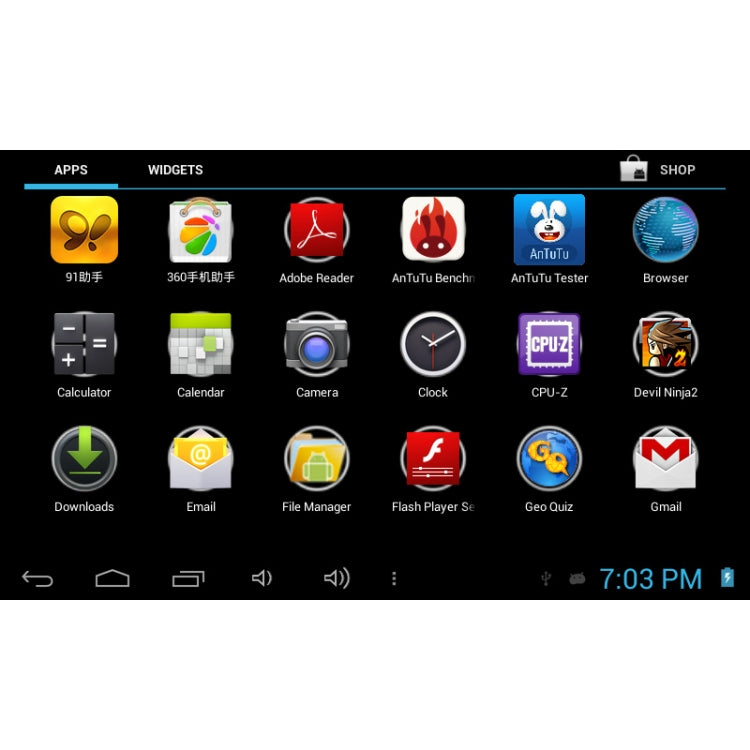 Kids Education Tablet PC, 7.0 inch, 512MB+4GB, Android 4.1 RK2926 Dual Core 1.2GHz(Blue)