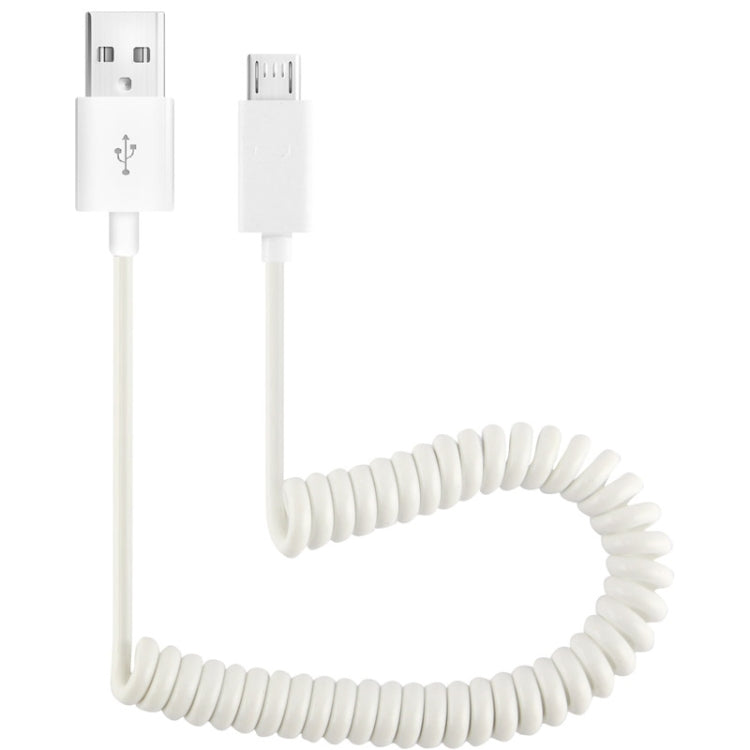 Micro USB Data Sync Charger Coiled Cable, Length: 27.5cm (can be extended up to 100cm)