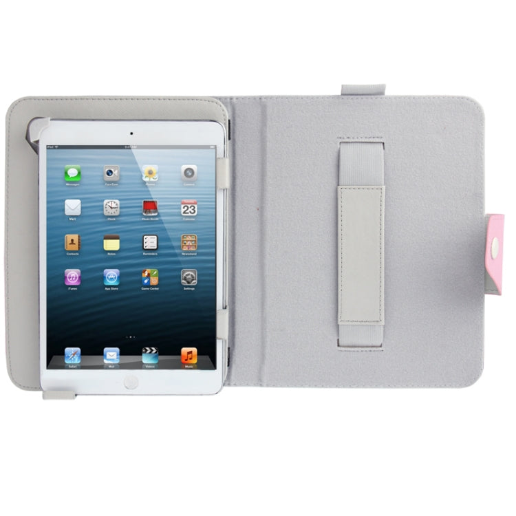 Cross Texture Leather Case with Elastic Hand Strap & Holder for 8.0 inch Tablet PC (Used for S-WMC-1648S, S-WMC-1644H, S-WMC-1643W, S-WMC-1638S),