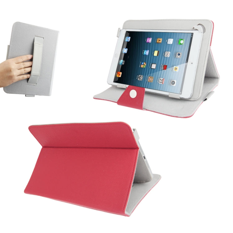 Cross Texture Leather Case with Elastic Hand Strap & Holder for 8.0 inch Tablet PC (Used for S-WMC-1648S, S-WMC-1644H, S-WMC-1643W, S-WMC-1638S),