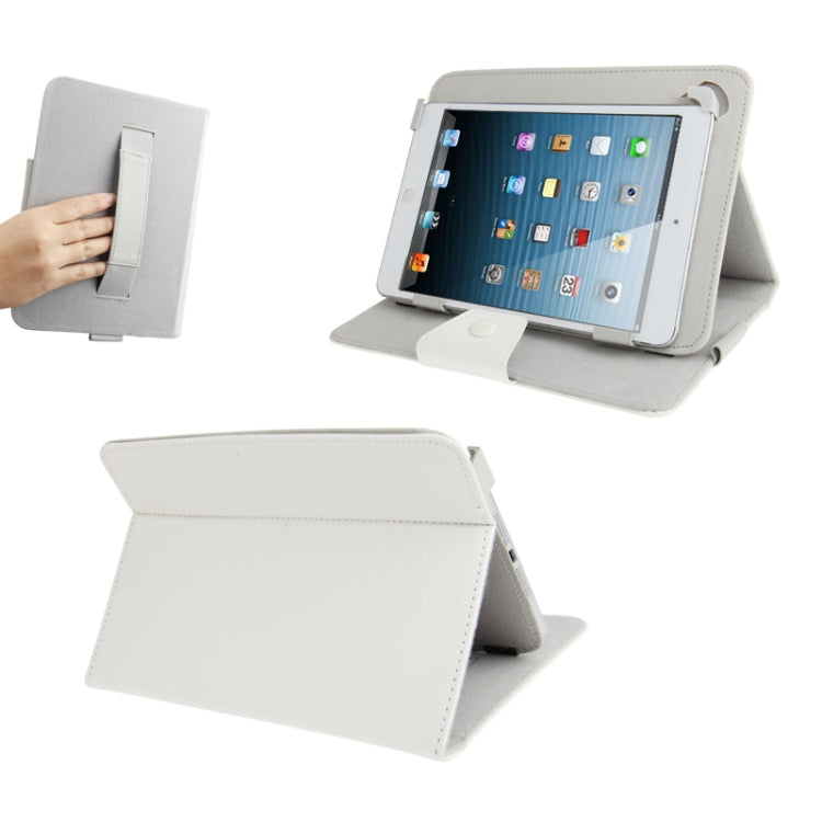 Cross Texture Leather Case with Elastic Hand Strap & Holder for 8.0 inch Tablet PC (Used for S-WMC-1648S, S-WMC-1644H, S-WMC-1643W, S-WMC-1638S),