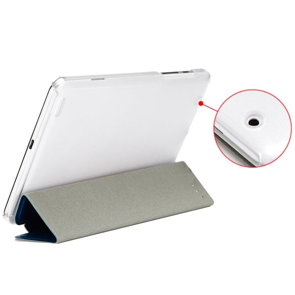 CUBE Ultrathin 3-folding Smart Cover Protective Leather Case for CUBE T7 Tablet PC(Dark Blue)