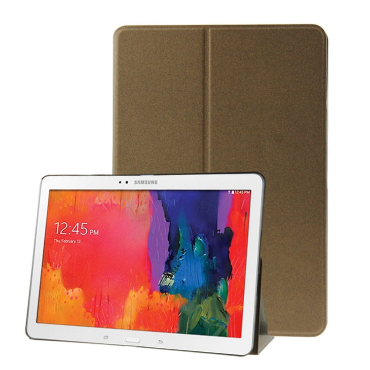 For Galaxy Tab Pro 10.1 / SM-T520 Sand Texture Flip Leather Case with Holder