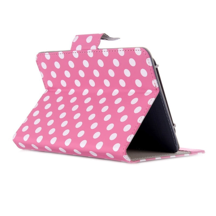 Universal Dot Pattern Horizontal Flip Leather Case with Holder for 7 inch Tablet PC