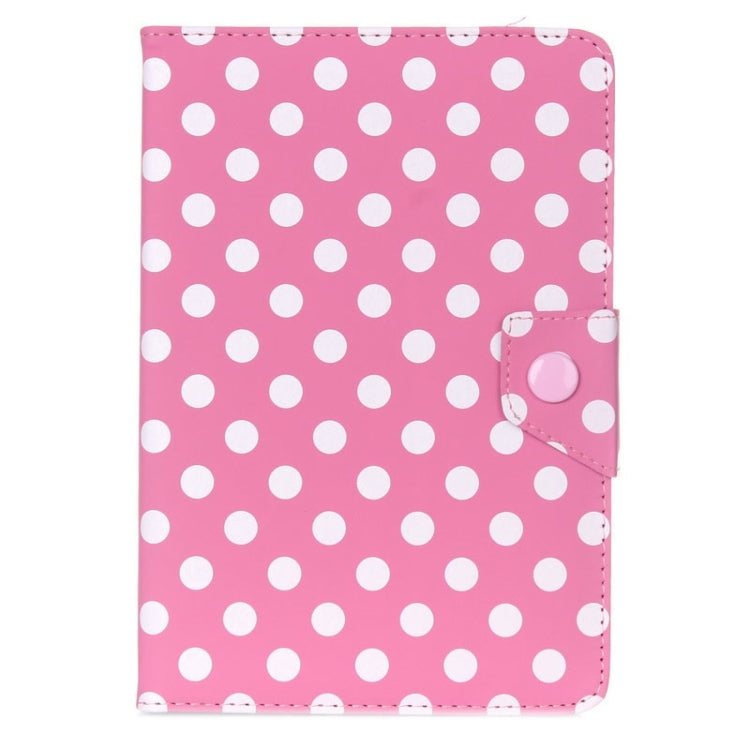Universal Dot Pattern Horizontal Flip Leather Case with Holder for 7 inch Tablet PC