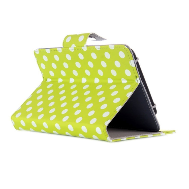 Universal Dot Pattern Horizontal Flip Leather Case with Holder for 7 inch Tablet PC