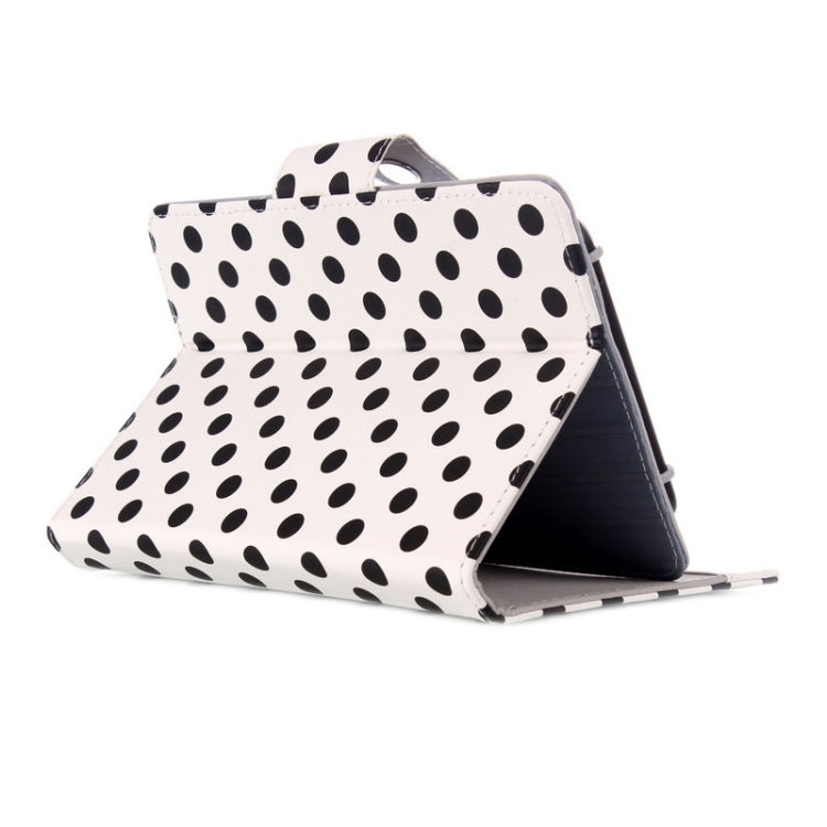 Universal Dot Pattern Horizontal Flip Leather Case with Holder for 7 inch Tablet PC