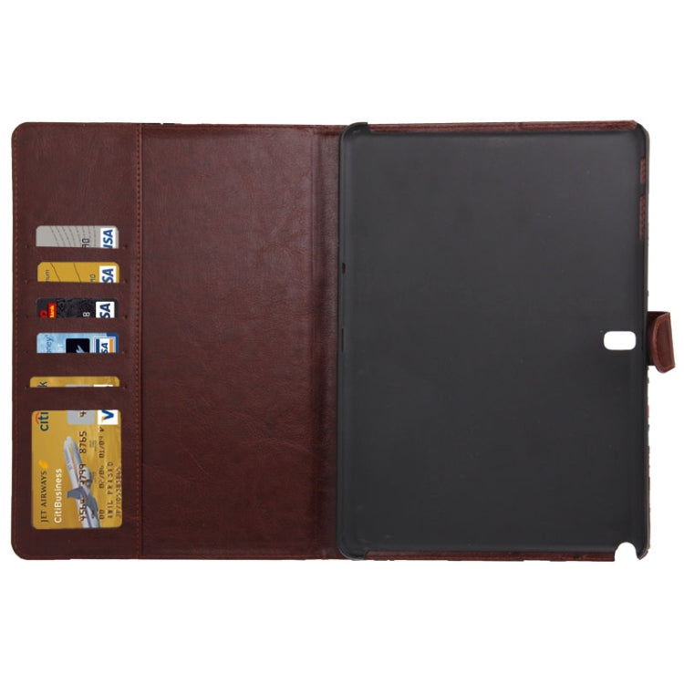 Denim Texture Leather Case with Credit Card Slots & Holder for Galaxy Note 10.1 / P600 (2014 Edition), Black(Black)