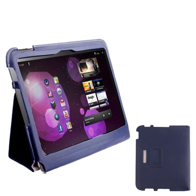 Ultrathin Leather Case with Holder For Galaxy Tab 10.1 / P7100(Dark Blue)