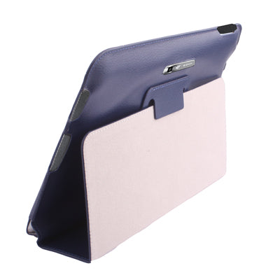 Ultrathin Leather Case with Holder For Galaxy Tab 10.1 / P7100(Dark Blue)