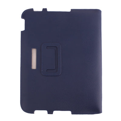 Ultrathin Leather Case with Holder For Galaxy Tab 10.1 / P7100(Dark Blue)
