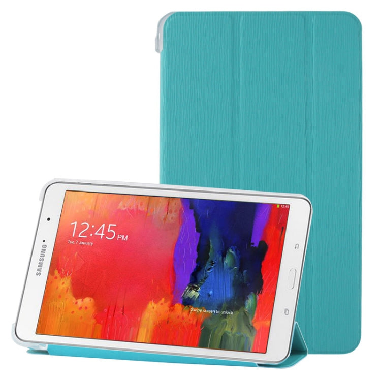 3-folding Toothpick Texture Leather Case with Holder for Galaxy Tab Pro 8.4 / T320