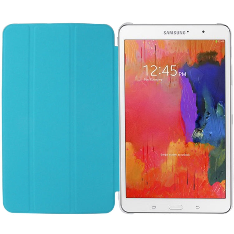 3-folding Toothpick Texture Leather Case with Holder for Galaxy Tab Pro 8.4 / T320