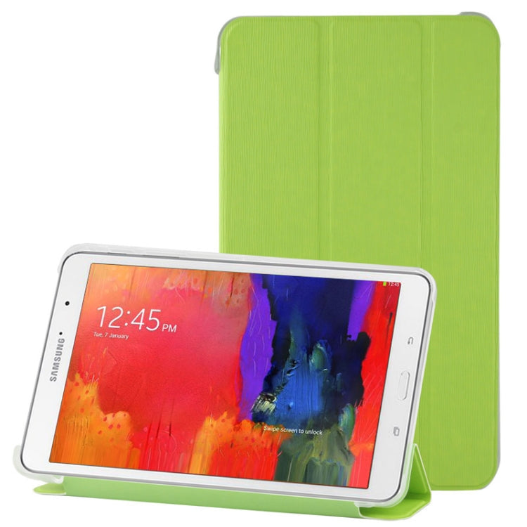 3-folding Toothpick Texture Leather Case with Holder for Galaxy Tab Pro 8.4 / T320
