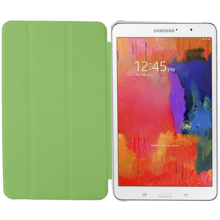 3-folding Toothpick Texture Leather Case with Holder for Galaxy Tab Pro 8.4 / T320