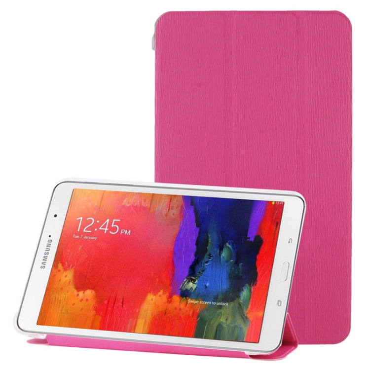 3-folding Toothpick Texture Leather Case with Holder for Galaxy Tab Pro 8.4 / T320