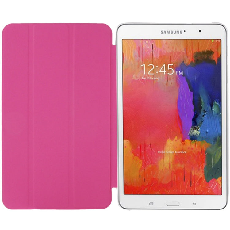 3-folding Toothpick Texture Leather Case with Holder for Galaxy Tab Pro 8.4 / T320