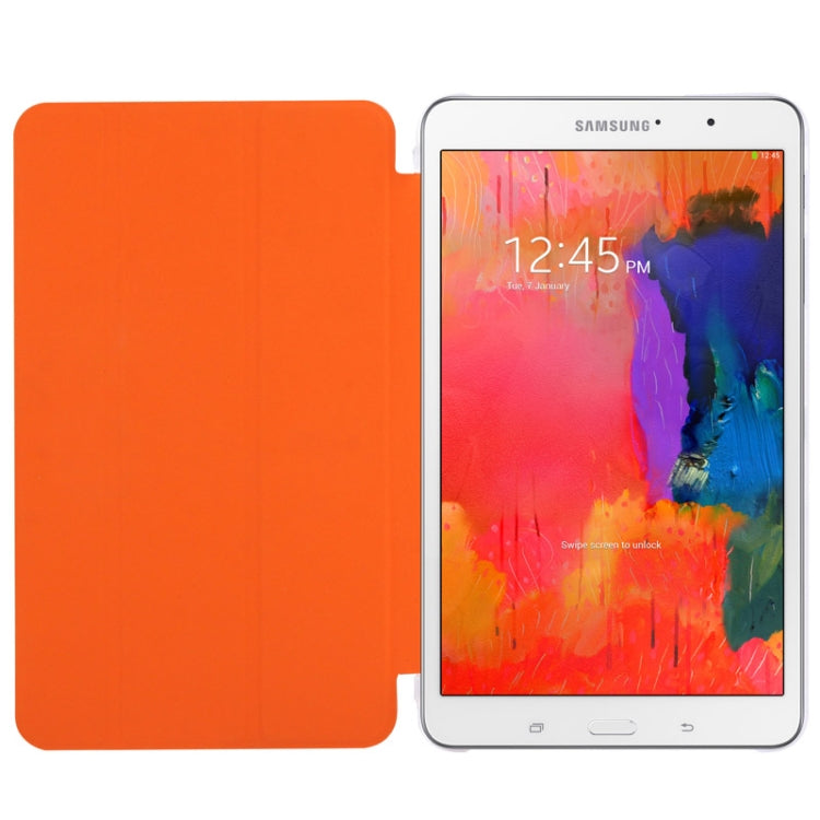 3-folding Toothpick Texture Leather Case with Holder for Galaxy Tab Pro 8.4 / T320