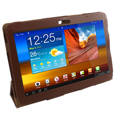 Leather Case with Holder for Galaxy Tab P5100