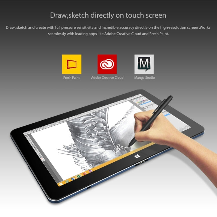 CUBE CEP01 Electromagnetic Pressure-sensitive Pen with Exchangeable Nib Design for CUBE i7 Stylus (S-WMC-3000) & iWork11 Stylus / i8 T(S-WMC-0523D)(Black)