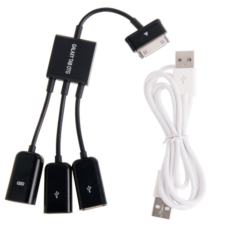 Galaxy Tab Multi-function OTG Cable  (Galaxy Tab 10.1 OTG + Micro USB OTG + Micro USB Cable) for Galaxy Tab P3100 /P5100 /P6200 /P6800 /P7100 /P7300 /P7500 /N5100 / N8000(Black)