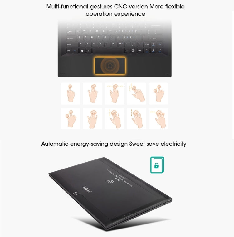 11.6 inch Tablet Magnetic Suction Keyboard for Teclast X2 Pro (S-WMC-0480B)(Black)