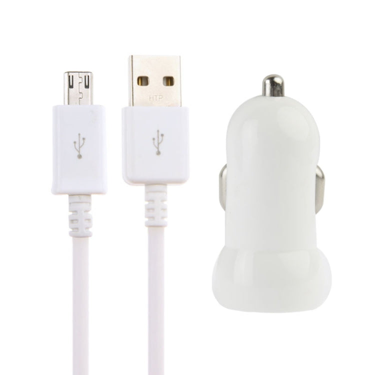2 in 1 (Car Charger + Micro 5 Pin USB Sync Cable) Travel Kit for Galaxy S6 / S IV / S III / Note II / Grand Trend Duos / Premier, HTC One / M7 / X920e, Nokia Lumia 920, Sony Xperia Series etc, EU Plug