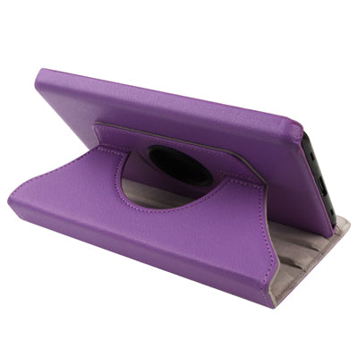 360 Degree Rotation Leather Case with Holder for Galaxy Tab 7.0 Plus / P6200(Purple)