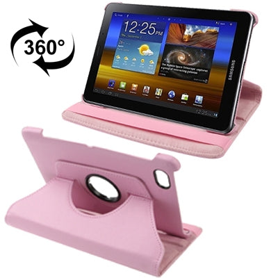 360 Degree Rotation Leather Case with Holder for Galaxy Tab 7.7 / P6800