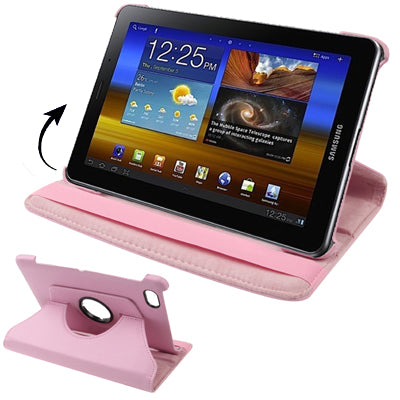 360 Degree Rotation Leather Case with Holder for Galaxy Tab 7.7 / P6800