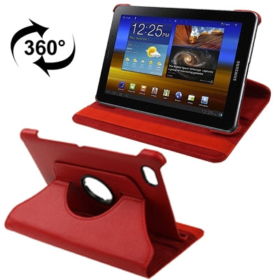 360 Degree Rotation Leather Case with Holder for Galaxy Tab 7.7 / P6800