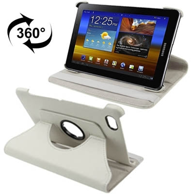 360 Degree Rotation Leather Case with Holder for Galaxy Tab 7.7 / P6800