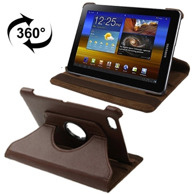 360 Degree Rotation Leather Case with Holder for Galaxy Tab 7.7 / P6800