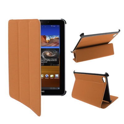 Leather Case with Holder for Galaxy Tab 7.7 / P6800(Orange)