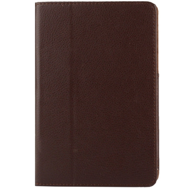 Litchi Texture Leather Case with Holder for Galaxy Tab 7.7 / P6800(Brown)