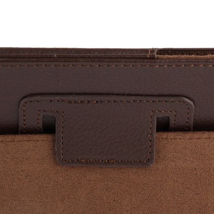 Litchi Texture Leather Case with Holder for Galaxy Tab 7.7 / P6800(Brown)