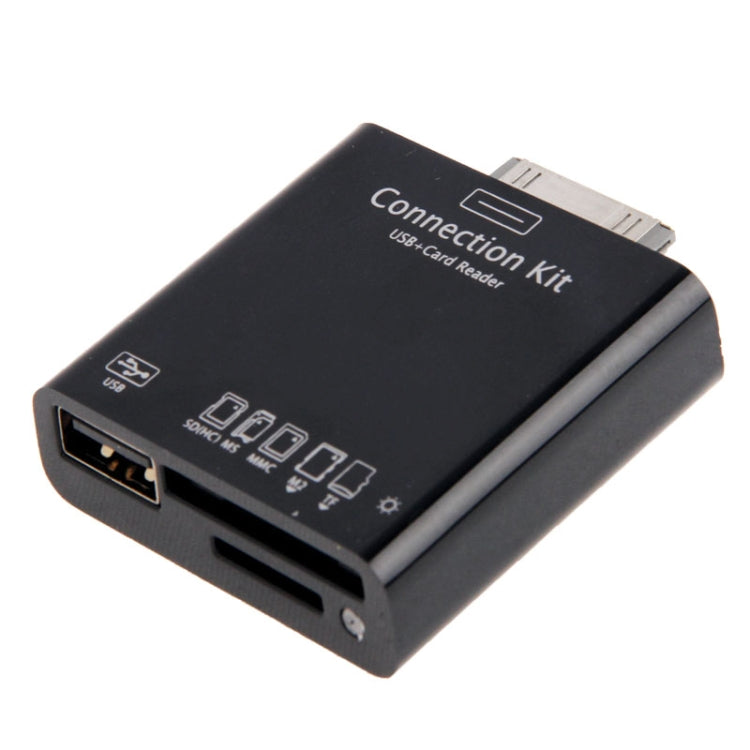 Card Reader + USB Connection Kit for Galaxy Tab P3100 /P5100 /P6200 /P6800 /P7100 /P7300 /P7500 /N5100 / N8000(Black)