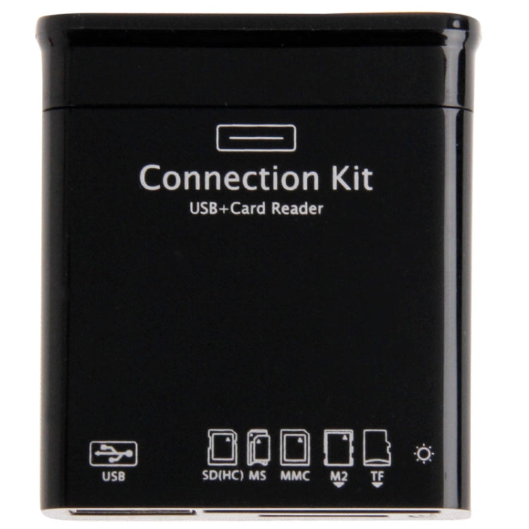 Card Reader + USB Connection Kit for Galaxy Tab P3100 /P5100 /P6200 /P6800 /P7100 /P7300 /P7500 /N5100 / N8000(Black)