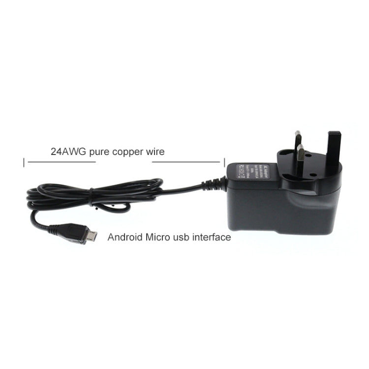 Micro USB Charger for Tablet PC / Mobile Phone, Output:5V / 2A ,UK Plug