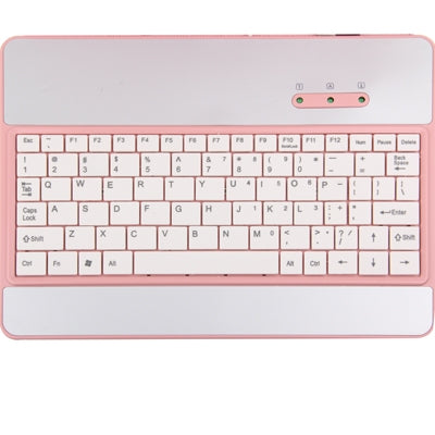 7 inch Universal Tablet PC Leather Tablet Case with USB Plastic Keyboard / Holder(Pink)