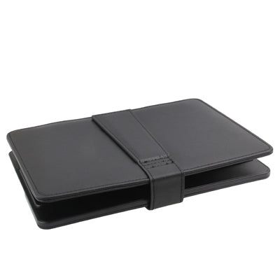 9.7 inch Universal Tablet PC Leather Tablet Case with Mini USB Plastic Keyboard / Holder(Black)