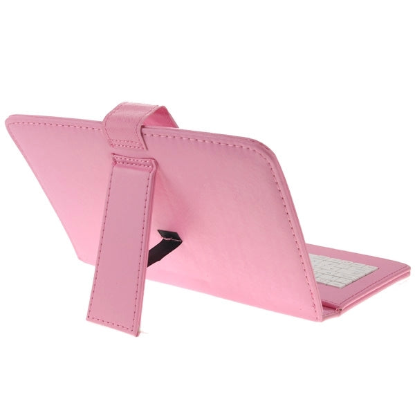 Universal Adjustable Cross Texture Leather Tablet Case with USB 2.0 Hard Key Keyboard, Suitable for 9.0 inch Tablet PC (Such as S-WMC-0285, S-WMC-0280, S-WMC-0265, S-WMC-0929, S-WMC-0948 etc.),